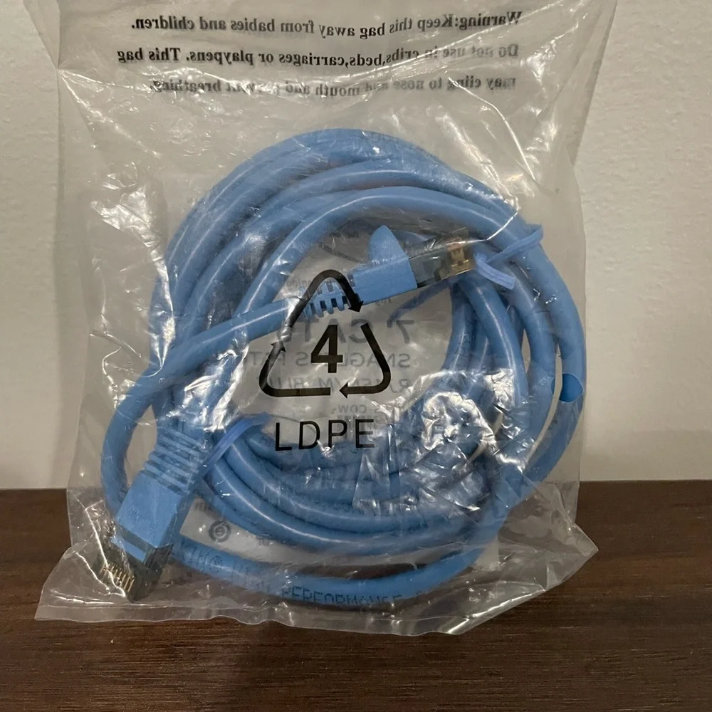 NEW {CDW} 7' Cat6 Blue Patch Cable RJ45 Male to RJ45 Male Ethernet